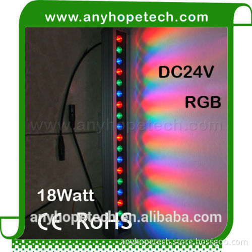 High Performance Ultra Bright RGB 18W led wall washer with remote control
